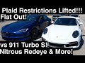 Plaid 1/4mile Restrictions Lifted! Porsche 911 Turbo S! Trackhawk! Corvette, Redeye w/2 Nitrous kits