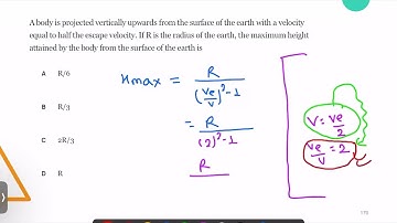 A body is projected vertically upward from the surface of earth with a velocity.....