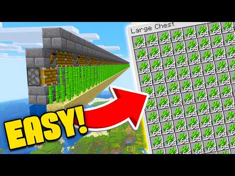 EASIEST Automatic Sugar Cane Farm 26.1+ |  Minecraft Java & Bedrock Edition