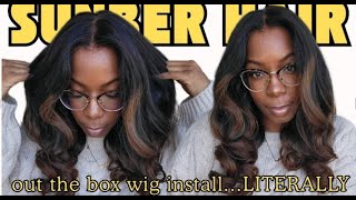 Scalpppthe Best Glueless 75 Pre-Cut Lace Ombre Loose Wave Installno Glue No Babysunber Hair