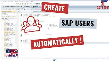 Create SAP Users automatically with BAPI [english]