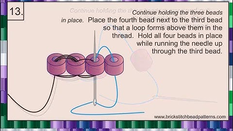 102 How To Ladder Stitch Bead Tutorial Video