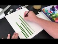 Gouache Painting Cactus on Pink Background | Art Therapy