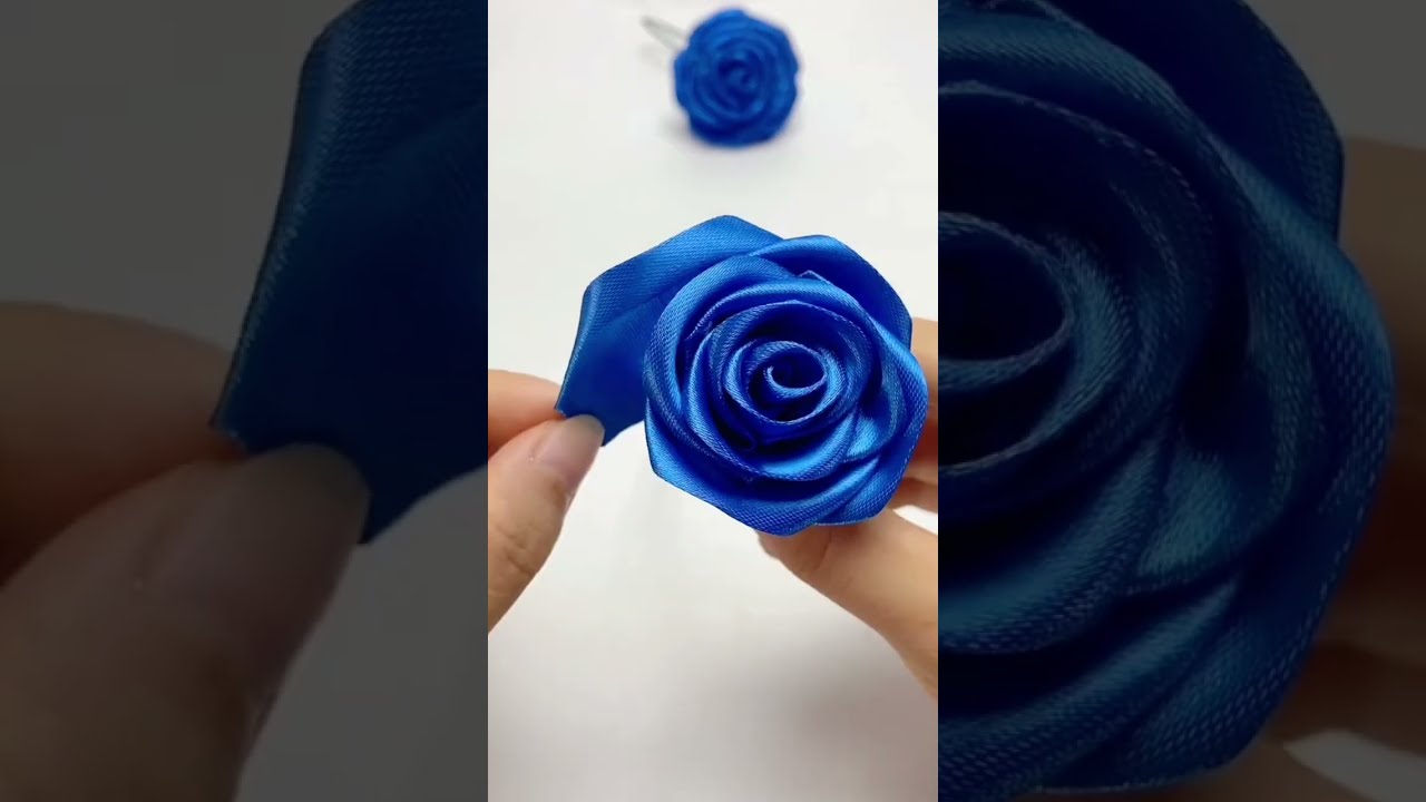Handmade Diy Ribbon Rose Flowers Craft Diyflowers Tutorial Gift