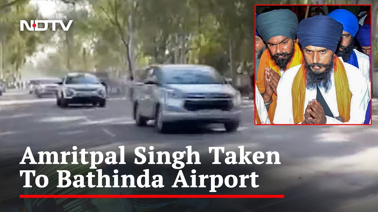 Arrested Preacher Amritpal Singh Taken To Bathinda Airport, To Be Flown To Assam’s Dibrugarh