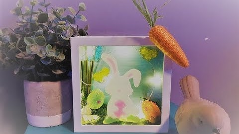 Dollar Tree DIY  Easter LED Light up Shadow Box. Super easy & Cute