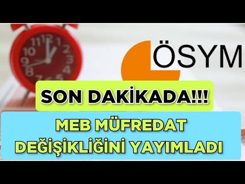 MEB MÜFREDAT DEĞİŞİKLİĞİ YAYIMLANDI ‼️