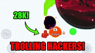 *FUNNY TROLLING HACKERS!!* Agar.io Mobile - MACRO DESTRUCTION REVENGE - VIDEO SKIN TROLL - AGAR.IO!