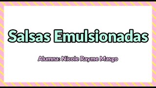 Semana 8 - Salsas Emulsionadas (Mayonesa - Tártara)