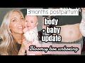 my 3 month old baby and body postpartum update | bloomsy box unboxing