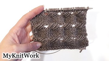 Узор с вытянутыми петлями. Pattern with elongated loops.