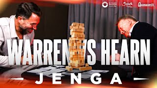 Frank Warren Vs Eddie Hearn Jenga Tense Promoters Game With Anthony Joshua Tyson Fury Questions