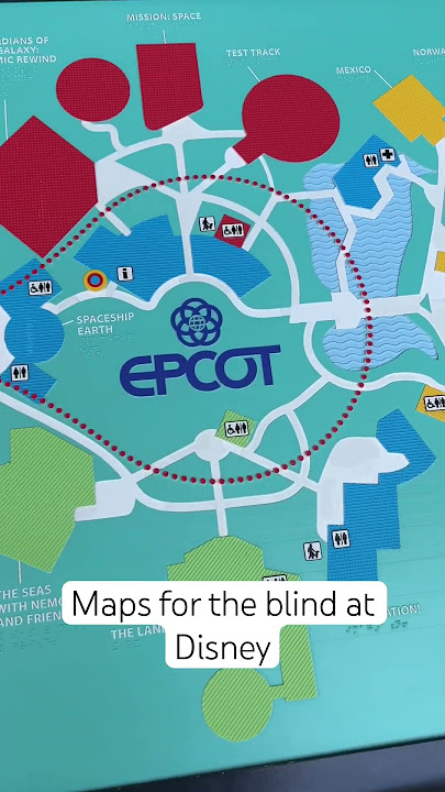 Tactile map options for the blind and visually impaired at Disney #maps #braille #blind