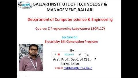 C Program to generate Electricity Bill