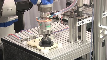 Robots 3D Vision, Assembly and Inspection system by Toshiba Machine , Demonstration at iREX 2017
