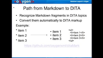"Markdown support in Oxygen" presented by George Bina at Oxygen Users Meetup, Prague 2017
