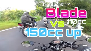 Testride Honda Blade 110cc Vs 150cc up | highlight | sunmori tawangmangu