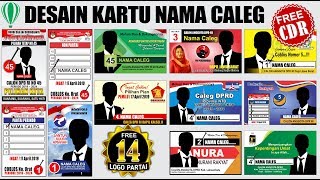 Desain Kartu Nama Caleg 2019-2024 [Free CDR]