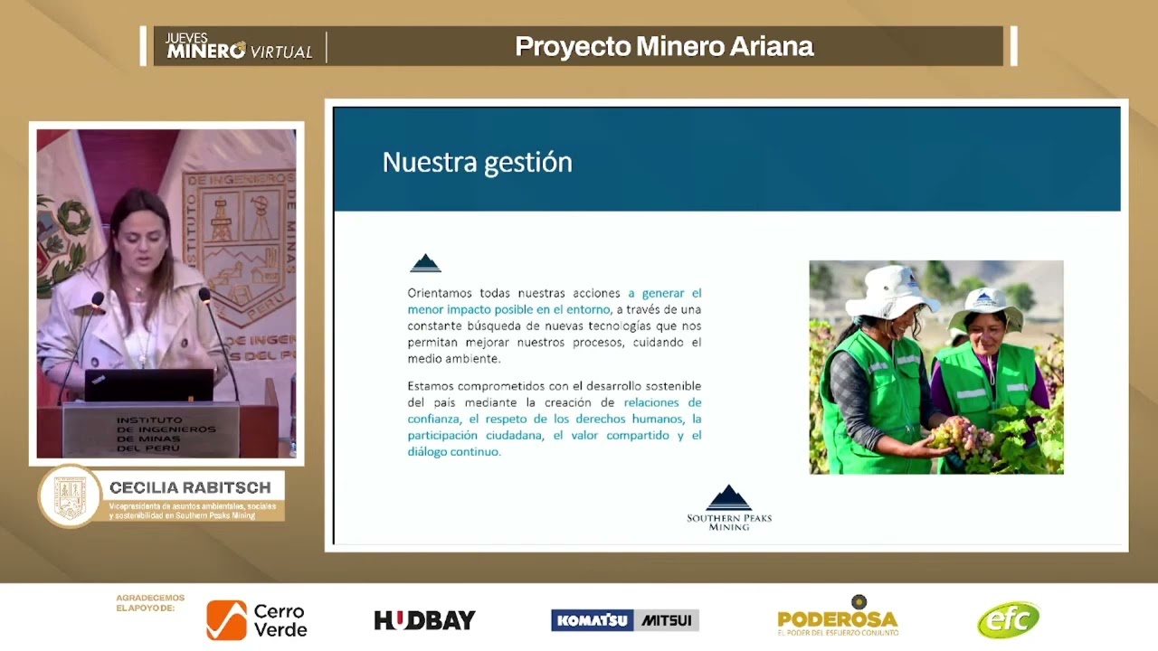 PROYECTO MINERO ARIANA TIENE COMPROMISO CON EL DESARROLLO SOSTENIBLE