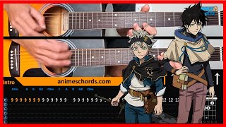 Black Clover OP 1 - Haruka Mirai | Acoustic Guitar Lesson [Tutorial + TAB + CHORDS]