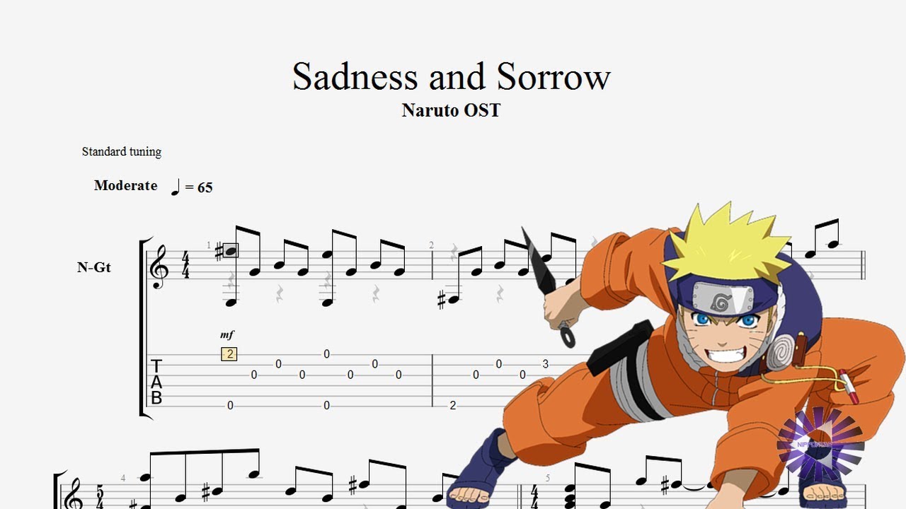 naruto sadness and sorrow guitar pro tabs download