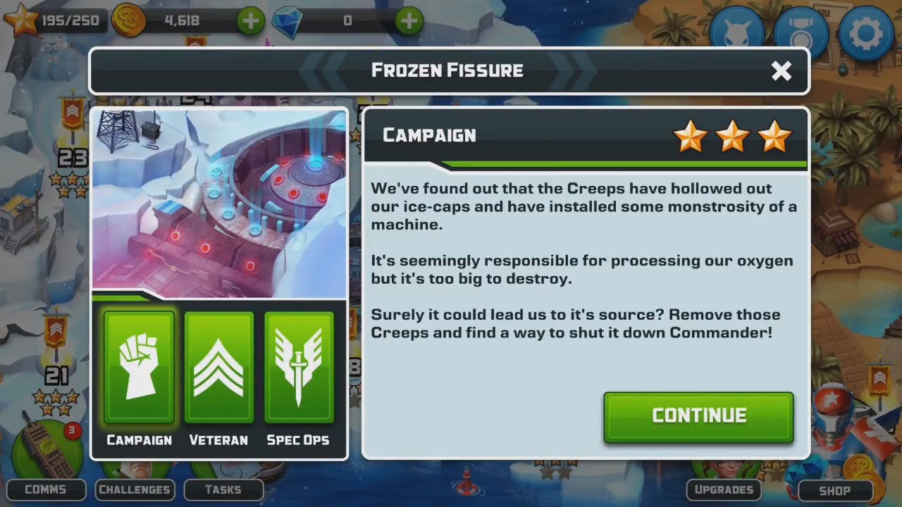 Alien Creeps - Frozen fissure Campaign Level 27