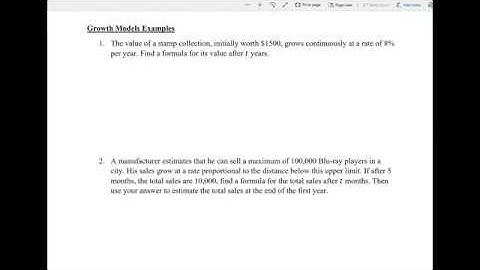 Math 122: Unlimited and Limited Growth Applications