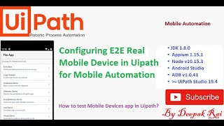 Mobile Automation Step wise Configuration in Uipath | RPA Uipath screenshot 2