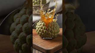 Custard Apple Jelly Burst ASMR 🍈✨ | Ultra Satisfying Fruit Cutting! #shorts #viral #cartoon #asmr