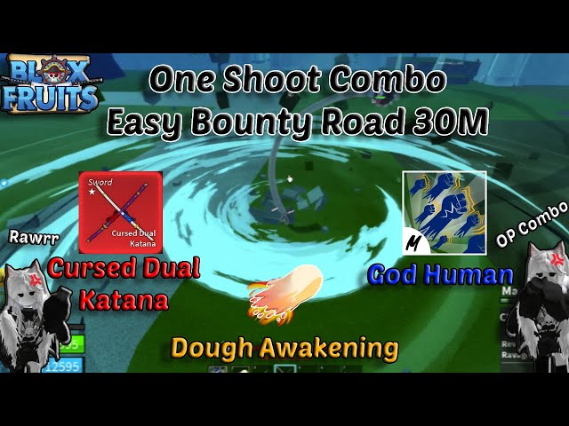 Combo Portal Fruit Easy 30M + God Human + CDK (Blox Fruits Bounty