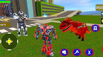 Police Truck Robot Dino Transformation Game 2021 - Robot Game #1 | Android Gameplay FHD