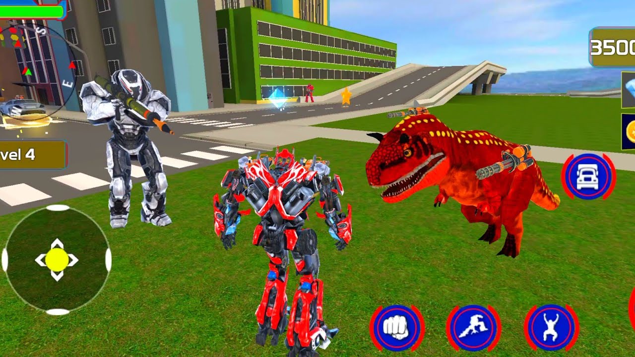 Police Truck Robot Dino Transformation Game 2021 - Robot Game #1 | Android Gameplay FHD