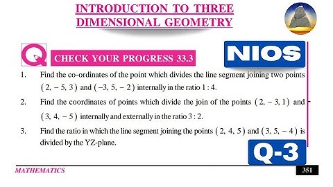 Nios,Class-12,Ch-33, Introduction to three dimensional geometry,Ex-33.3,Q-3