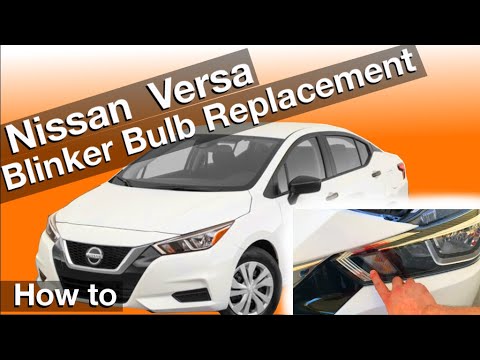 Nissan Versa - Front Blinker Bulb replacement (How to DIY in 4K)