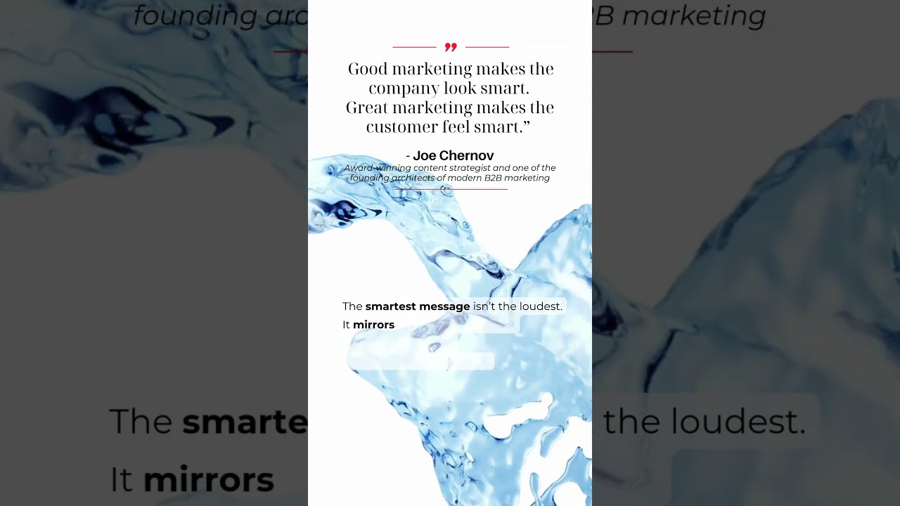 This Is What Great Marketing Really Does | Joe Chernov Quote