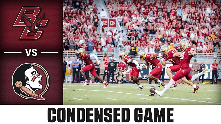 Boston College vs. Florida State Condensed Game | 2024 ACC Football