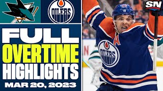 San Jose Sharks at Edmonton Oilers | FULL Overtime Highlights - March 20, 2023
