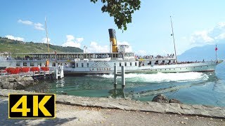 Belle-Epoque paddle steamer on Lake Geneva - Switzerland