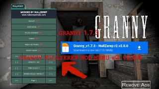 GRANNY NULLZEREP MOD MENU R2. V2.0.0 | GRANNY 1.7.3 || LINK IN DESCRIPTION