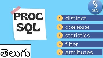 proc sql in telugu||advance sas in telugu||procedures in sas||sql in telugu