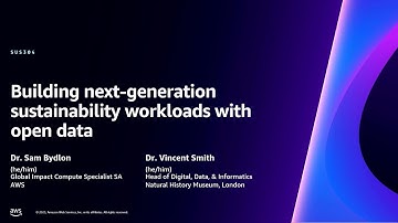 AWS re:Invent 2023 - Building next-generation sustainability workloads with open data (SUS304)