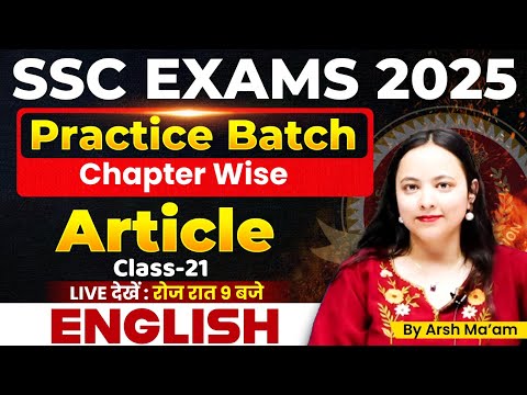 MASTERING Articles Is The KEY To Success In SSC CHSL 2025 with Arsh Ma'am