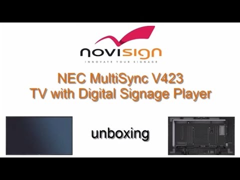 Unboxing NEC MultiSync V423 - TV with Digital Signage Player