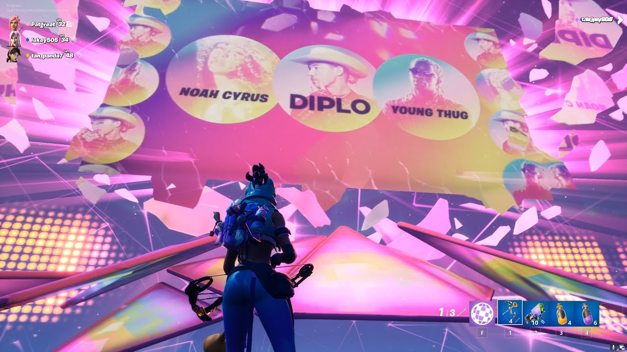 FORTNITE  CONCERT!!! DIPLO, NOAH CYRUS, & YOUNG THUG!!  Full Concert!