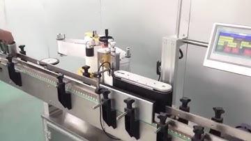 Round cans labeling machine testing video metal tin label applicator equipment,machine d