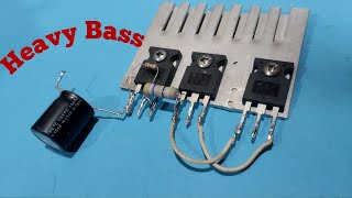 TIP35C TIP3055 x2.How to Amplifier Circuit Diagtam.Powerful Amplifier using Transistor.Deep Bass