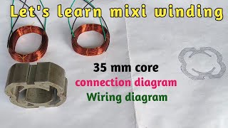 35 mm 750 watts mixi field coil winding and connection with diagram detailed video|Mixer winding