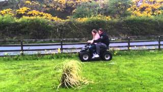 Quadzilla r100 2 stroke with 2 people
