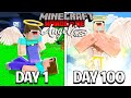 Baby Shark - I Survived 100 DAYS as an ANGEL in HARDCORE Minecraft - Animation!