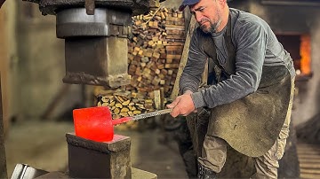Iron Cutter Knife - Forging from a Bearing Ball | Blacksmithing Artistry.